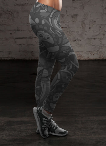 Image of Native Pattern Black Leggings