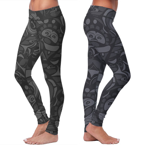 Image of Native Pattern Black Leggings