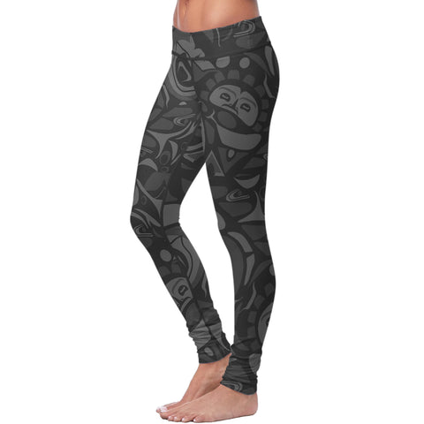 Image of Native Pattern Black Leggings