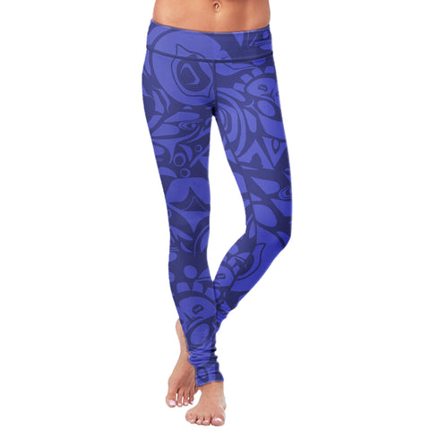 Image of Native Pattern Blue Leggings