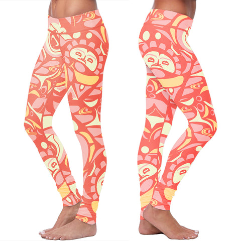 Image of Native Pattern Pink Leggings