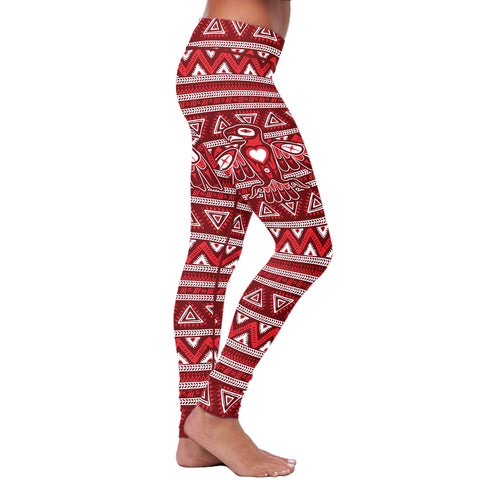 Image of Native Bird Red and White Pattern