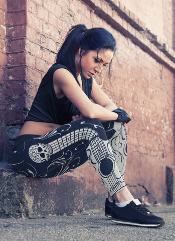 Image of Sugar Skull Guitar Leggings