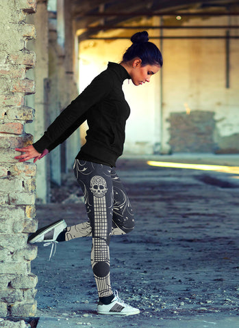 Image of Sugar Skull Guitar Leggings