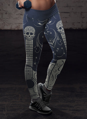 Image of Sugar Skull Guitar Leggings