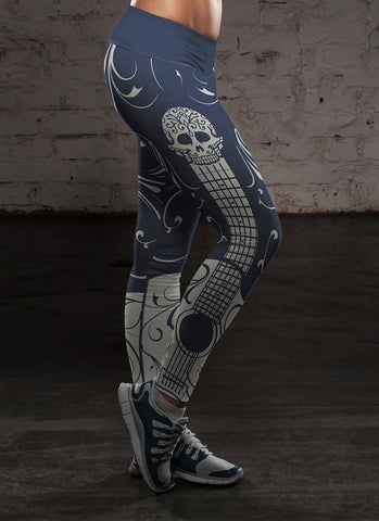 Image of Sugar Skull Guitar Leggings