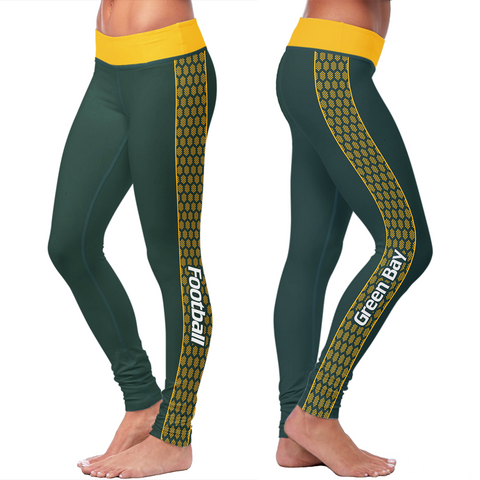 Image of Green Bay Sports Honeycomb Stripe Leggings