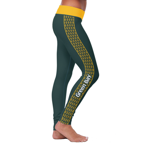 Image of Green Bay Sports Honeycomb Stripe Leggings