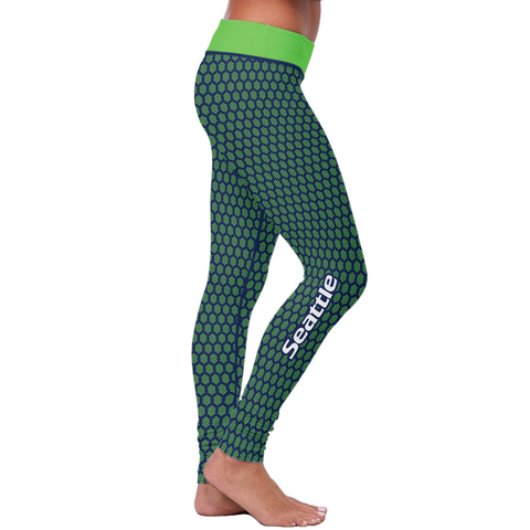 Image of Seattle Honeycomb Football Leggings