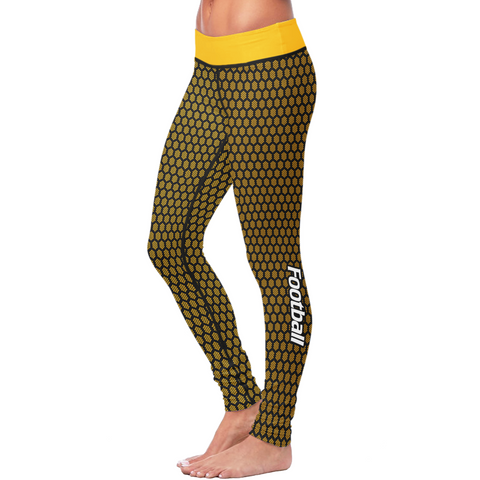 Image of Pittsburgh Honeycomb Football Leggings