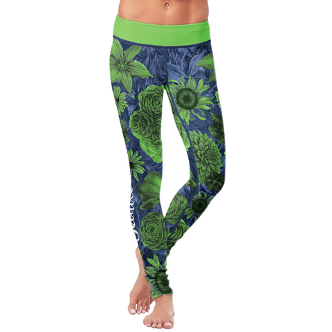 Image of Seattle Flower Football Leggings