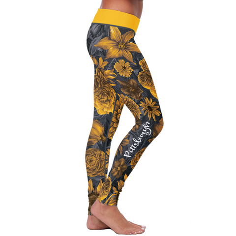 Image of Pittsburgh Flower Football Leggings