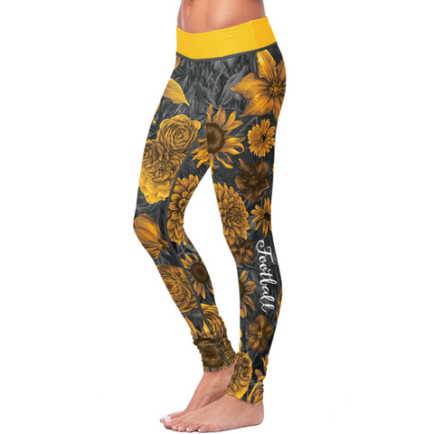 Image of Pittsburgh Flower Football Leggings