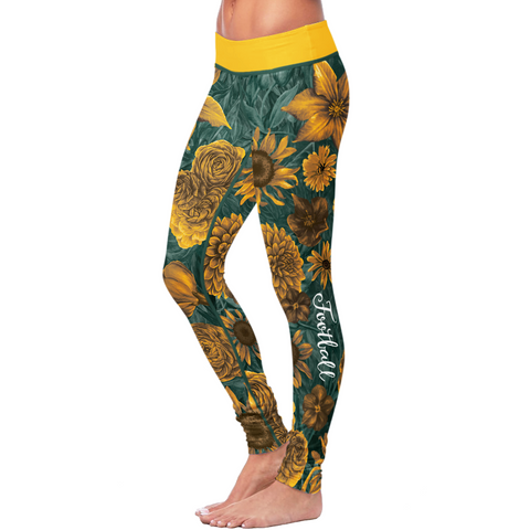 Image of Green Bay Sports Sun Flower Leggings