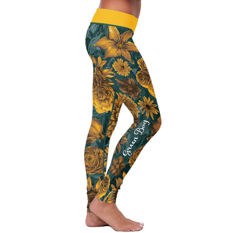 Image of Green Bay Sports Sun Flower Leggings