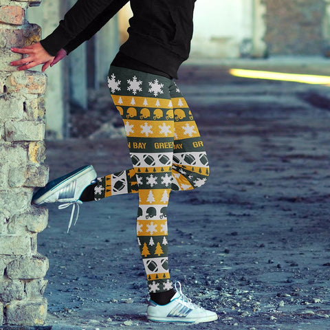Image of Green Bay Sports Christmas Leggings