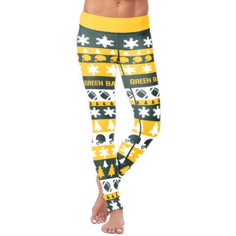 Image of Green Bay Sports Christmas Leggings