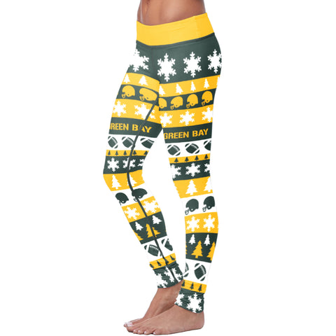 Image of Green Bay Sports Christmas Leggings