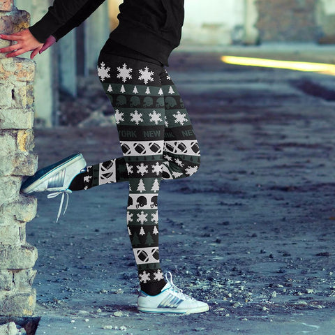 Image of NY JET Christmas FB Leggings