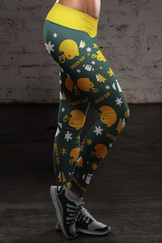 Image of Green Bay Sports Christmas Leggings