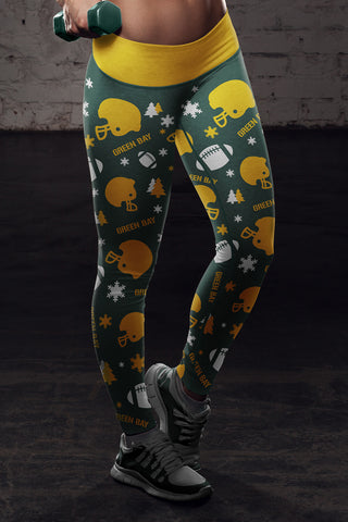 Image of Green Bay Sports Christmas Leggings