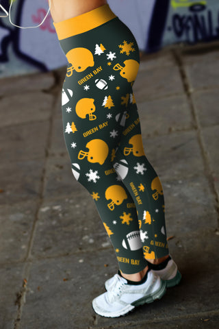Image of Green Bay Sports Christmas Leggings