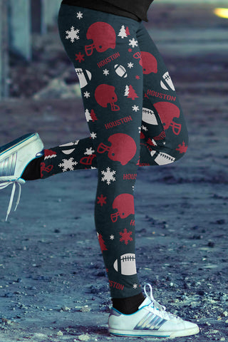 Image of HOU Christmas FB Leggings