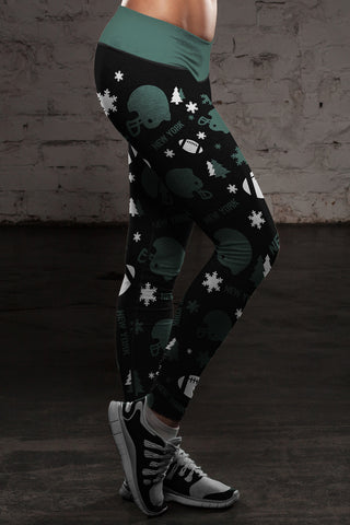 Image of NY JET Christmas FB Leggings