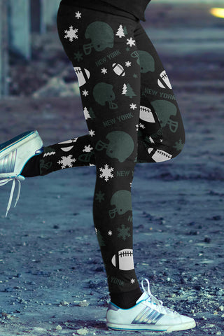 Image of NY JET Christmas FB Leggings