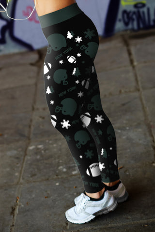 Image of NY JET Christmas FB Leggings