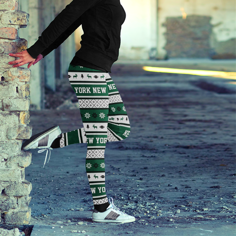 Image of NY JET Christmas FB Leggings