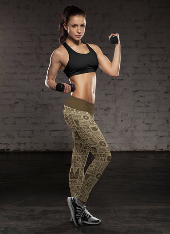 Image of Vintage Beer Pattern Leggings