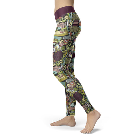 Image of Sewing Collage Leggings