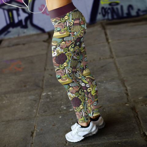 Image of Sewing Collage Leggings