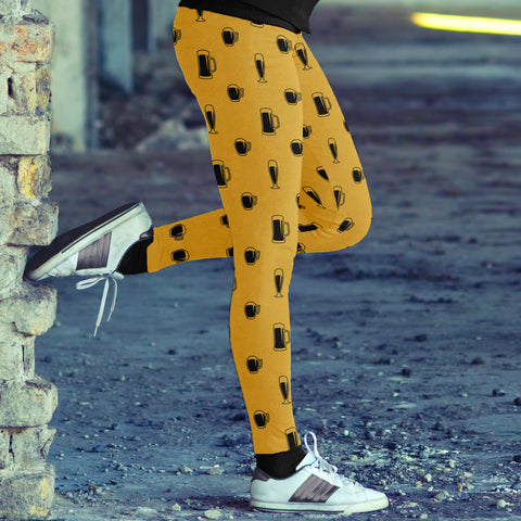 Image of Gold and Black Beer Leggings