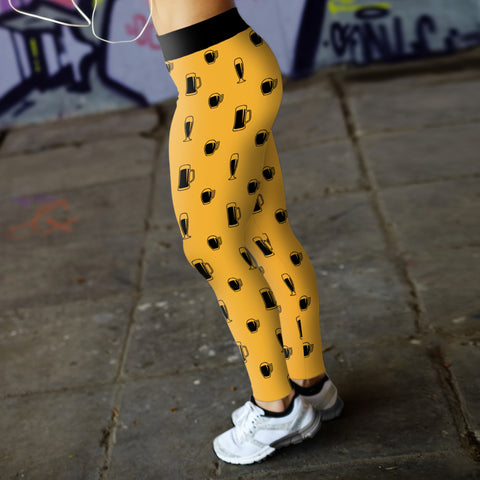 Image of Gold and Black Beer Leggings