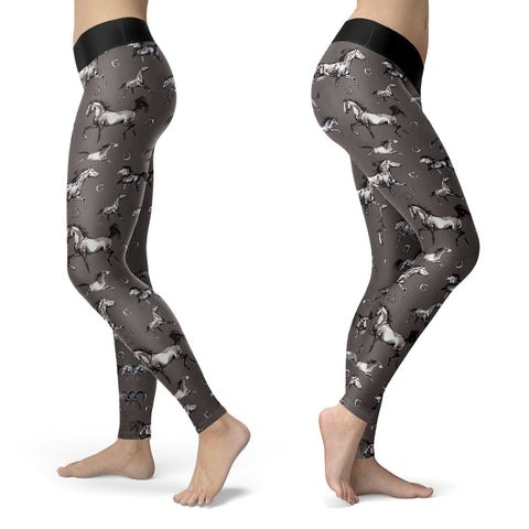 Image of Horse Leggings Watercolor