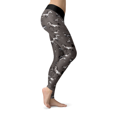 Image of Horse Leggings Watercolor