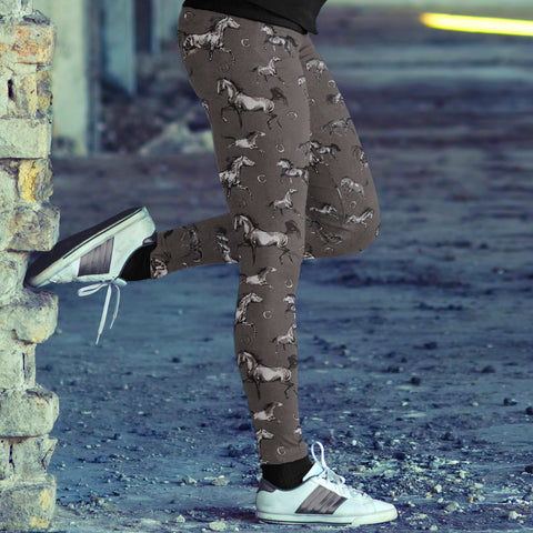 Image of Horse Leggings Watercolor