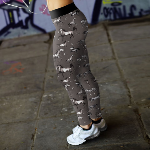 Image of Horse Leggings Watercolor