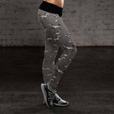 Image of Horse Leggings Watercolor