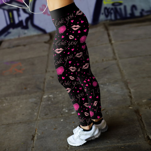 Image of I Love You Rose Leggings