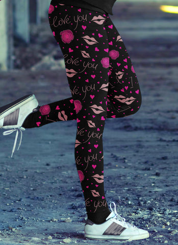Image of I Love You Rose Leggings