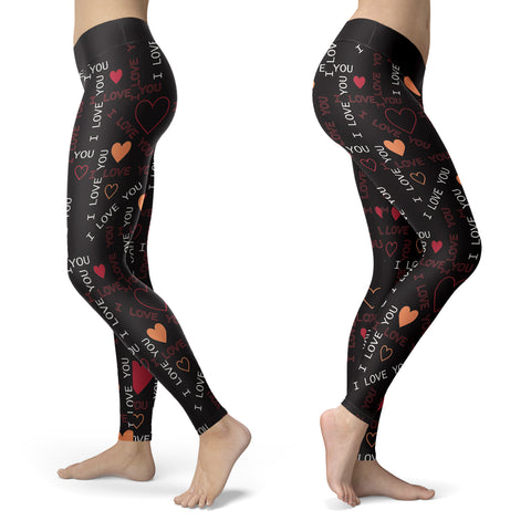 Image of I Love You Heart Leggings