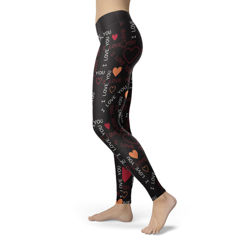 Image of I Love You Heart Leggings