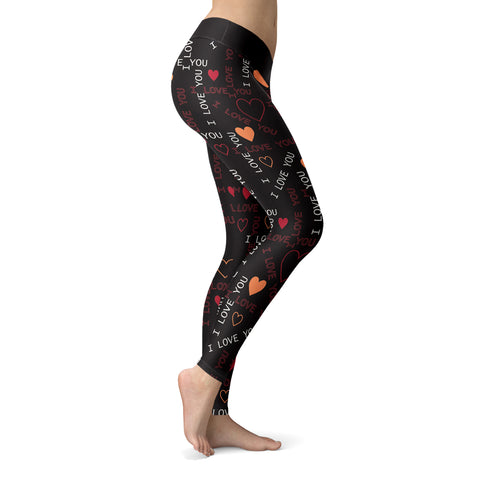 Image of I Love You Heart Leggings