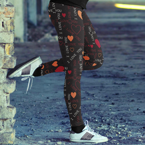 Image of I Love You Heart Leggings