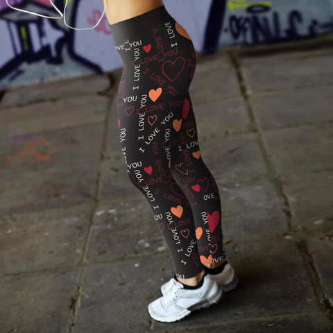 Image of I Love You Heart Leggings