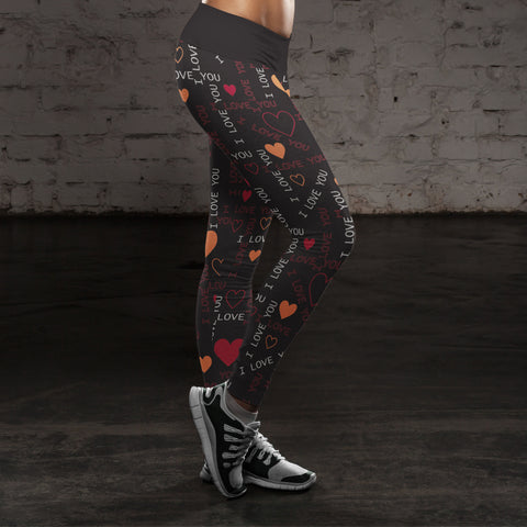 Image of I Love You Heart Leggings