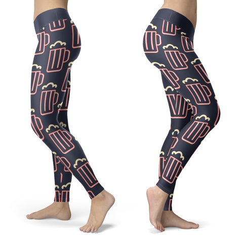 Image of Neon Light Beer Mug Leggings